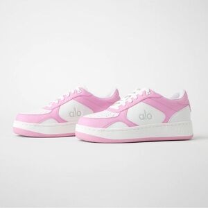 ALO Men's Pink and White Low-Top Sneakers